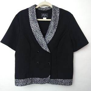 Sweet Suit jacket black with black and white trim